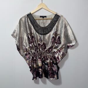 Heart soul floral blouse women’s size large